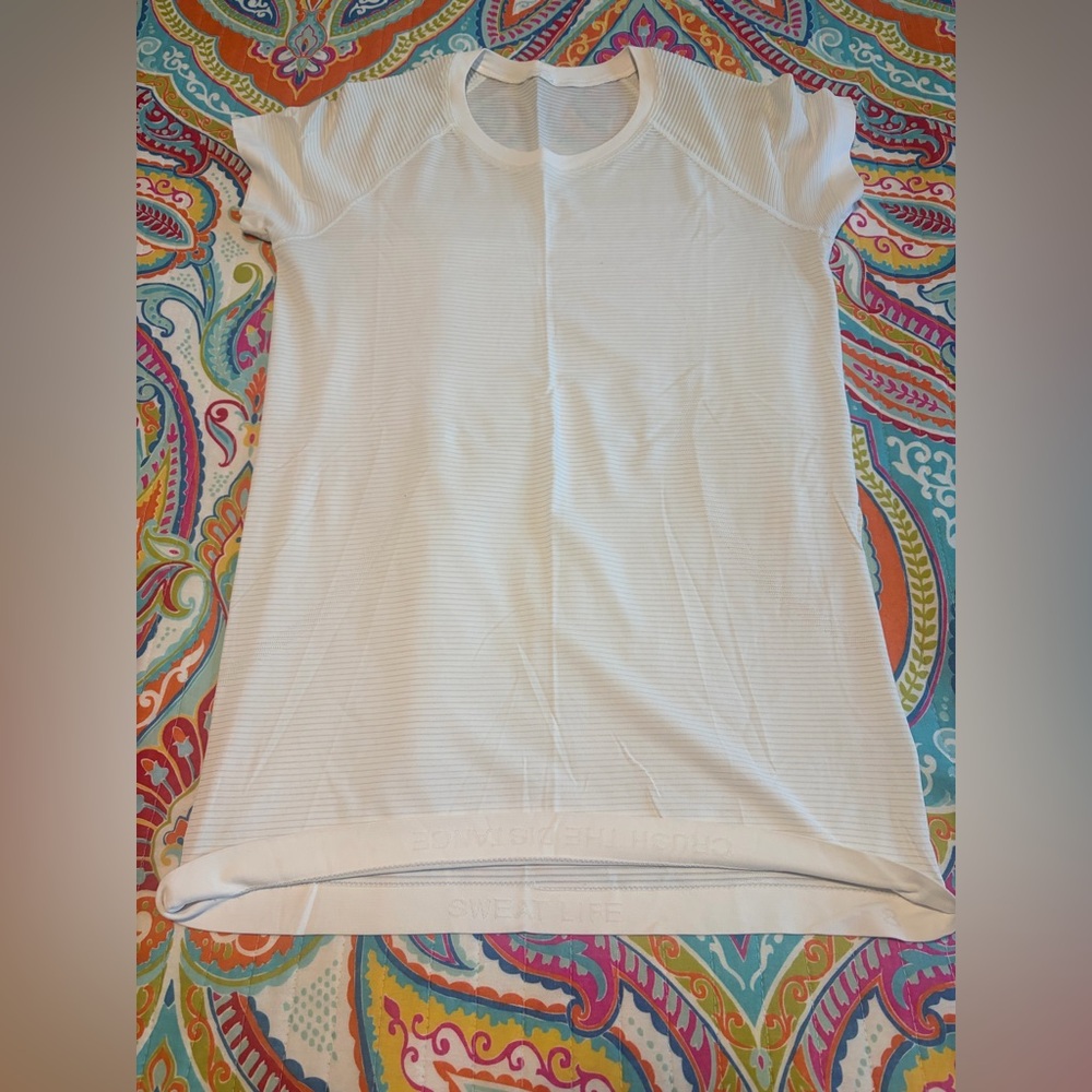 Lululemon Swiftly Tech Short Sleeve Running Top White Size 8